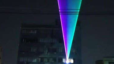 建筑使用户外地标激光效果展示