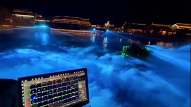 夜鹰北极光打造湖面灯光亮化